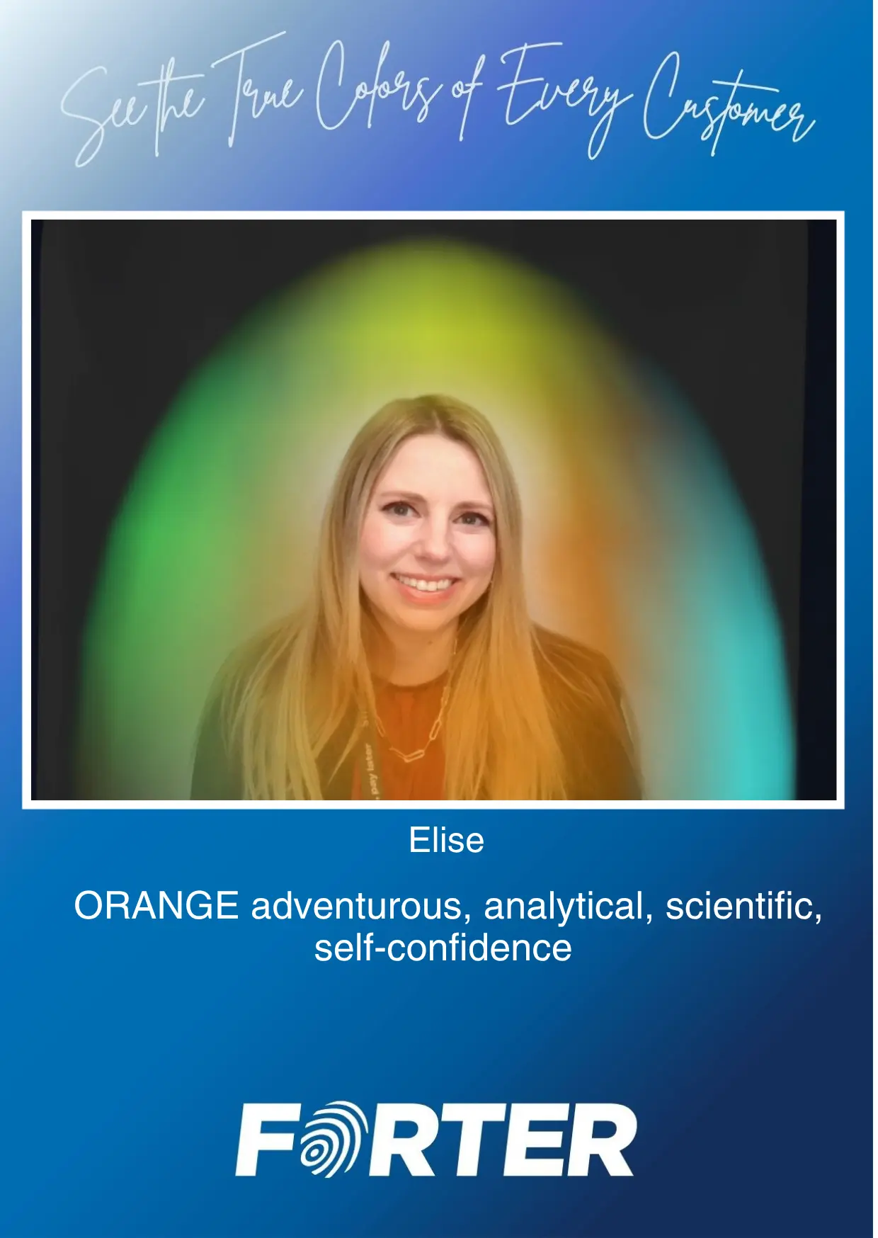 Branded aura photography for Forter